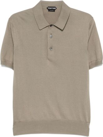 Tom Ford fine-knit polo shirt - Green