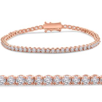 Pompeii3 4 Ct Diamond Tennis Bracelet 14k White, Yellow, or Rose Gold Lab Grown 7