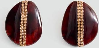 Mango Orecchini resina granato - Donna - Taglia unica - MANGO
