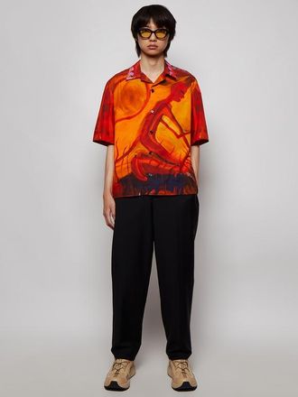 Givenchy Orange Fibres Pattern Womens Shirt