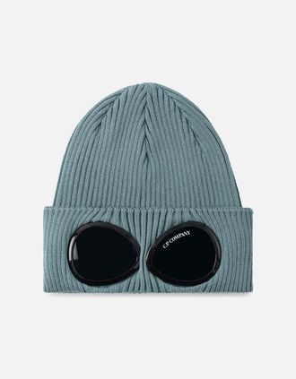 C.P. Company Mens Cotton Goggle Beanie Blue - Size: OS