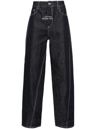 GCDS Raw Denim Wide jeans - men - Cotton - 35 - Blue