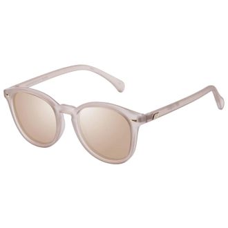 Le Specs Unisex Bandwagon Round Sunglasses In Matte Stone