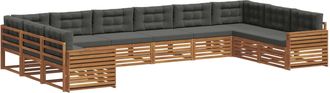 vidaXL Juegos De Sof&aacute;s 6 Uds. Natural Y Antracita Vidaxl