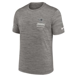 Nike Dallas Cowboys Sideline Team Issue Velocity Nike Mens Dri-FIT NFL T-Shirt in Grey | 02ER06G7RD-7VD