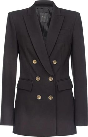 Pinko Gloriosoz 99 Blazer - Dames - Blazers - Zwart - S - Leer - Jassen