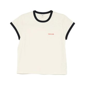 Sir. Sir., Tops, Dames, Wit, XS, Katoen, Yes Sir Fitted Tee