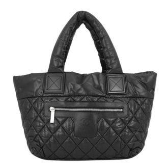Chanel Pre-owned Tote Bags, female, Black, Size: ONE SIZE Pre-owned Vintage Nylon Tote Bag