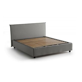 Talamo Italia Talamo Italia - Cama Matrimonial Bonella, Cama Contenedor Con Revestimiento De Tela, 100% Made In Italy, Apertura Frontal, Adecuado Para Colch&oacute;n Cm 16
