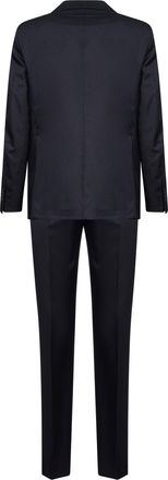 Tagliatore Mens Suit Single-Breasted Dark Blue Virgin Wool Suits