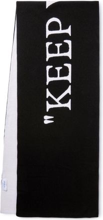 Off-white Keep Warm scarf - men - Wool - One Size - Black