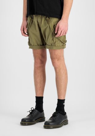 Alpha Industries Shorts ALPHA INDUSTRIES Utility Short, Herren, Gr. 28, Normalgr&ouml;ssen, gr&uuml;n (olive), Obermaterial: 98% Baumwolle, 2% Elastan, Hosen Shorts