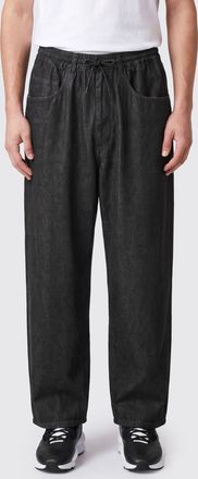 Yohji Yamamoto Wide-Leg Denim Trousers with Elasticated Drawstring Waist