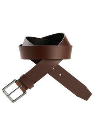 HUGO BOSS Lederg&uuml;rtel BOSS Joris Sz35, Herren, Gr. 11,5, schwarz braun 203, Leder, unifarben, G&uuml;rtel Lederg&uuml;rtel