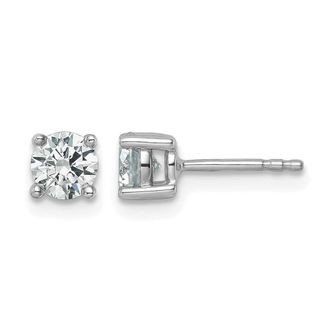 Diamond2Deal 14k Yellow Gold 7/8 ct Round Lab Grown Diamond Stud Earrings VS Clarity, G-H Color