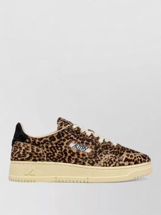 Autry calf hair leopard-print low-top sneakers