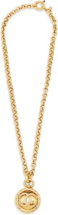 Chanel Collana con pendente CC - Oro