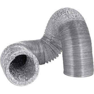 OEM Manguera De Desag&uuml;e Doble Flexible De Aluminio De 100 Mm Para Ba&ntilde;o, Cocina Y Secadora - 2 M (&oslash;100mm2m/plata)