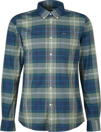 Barbour Lewis Getailleerd Overhemd Blauwe Tartan - Heren - Casual Overhemden - Veelkleurig - M - Leer - Overhemden