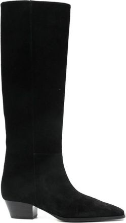Aeyde Medea Boot - Dames - Hoge Laarzen - Zwart - 39 EU - Leer - Schoenen