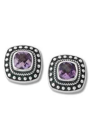 Samuel B. Stone Stud Earrings in Amethyst at Nordstrom Rack