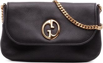 Gucci Pre-owned Gucci Medium Leather 1973 Chain Shoulder Bag 251820 527066