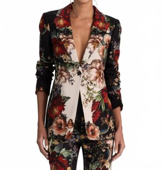 Alice & Olivia Breann Blazer In Floral