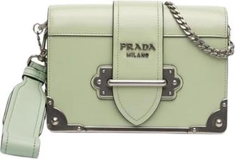 Prada Pre-owned Cross Body Bags, female, Green, Size: ONE SIZE Pre-owned Cahier Crossbody Bag