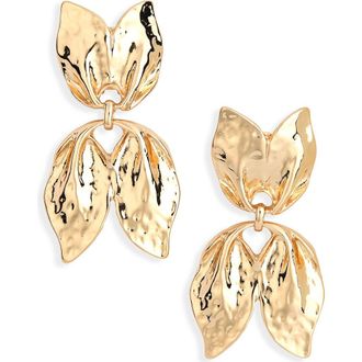 Nordstrom Rack Leafy Statement Drop Earrings in Gold at Nordstrom Rack