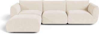 Sia Home Sof&aacute; esquinero modular de terciopelo chenilla