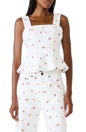 Steve Madden Fiorella Ditsy Floral Embellished Peplum Top in Antique at Nordstrom, Size 12