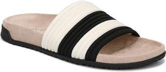 Vionic Evie Slide Sandal in Black/Ivory at Nordstrom, Size 7.5