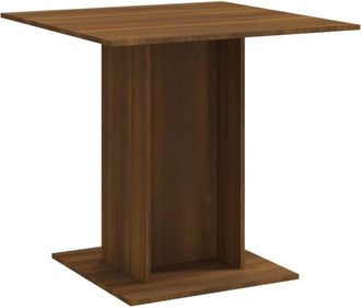 vidaXL Vidaxl - Mesa de comedor madera contrachapada roble marrón 80x80x75 cm