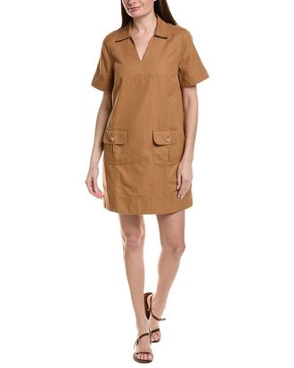 Tommy Bahama Utility Twill Linen-Blend Mini Dress