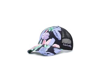 Black Clover Island Luck 29 Adjustable Hat Baseball Caps Black Tropical Hat/Black Mesh/Purple Clover, Polyester