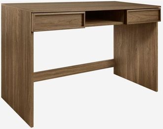 Sweeek Escritorio efecto madera con 2 cajones, 120cm