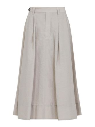 Brunello Cucinelli Cotton Midi Skirt