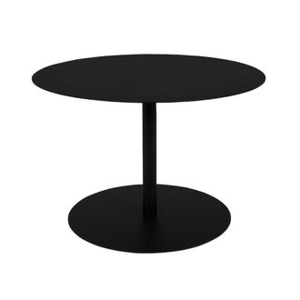 Zuiver Mesa de centro de acero cepillado negro D60cm