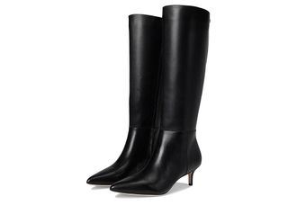 Lauren Ralph Lauren Mckay Burnished Leather Tall Boots Womens Boots Black : 5 B - Medium