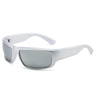 Generic Mens And Womens Driving Sunglasses Outdoor Commuter Vacation Sun Glasses(Silver)