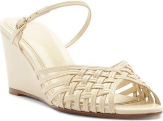 Alexandre Birman Lilian Woven Wedge Slide Sandal in Eggshell at Nordstrom, Size 11.5