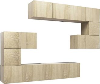 vidaXL Vidaxl - Set de muebles para tv 8 pzas madera contrachapada roble Sonoma