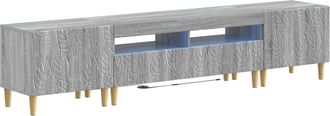 vidaXL Cabinet De Tv Led De 5 Piezas Sonoma Gris Madera De Ingenier&iacute;a Vidaxl