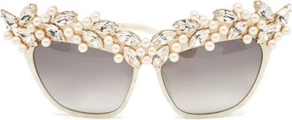 Anna-Karin Karlsson Verfraaide zonnebril - Wit