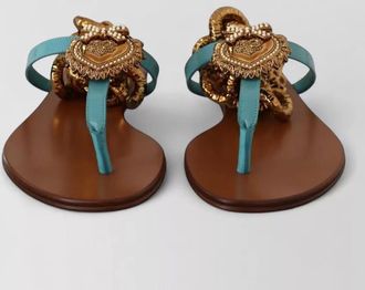 Dolce & Gabbana leather flat sandals