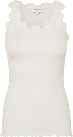 Rosemunde Spitzentop ROSEMUNDE Babette Silk Top, Damen, Gr. XXL, wollwei&szlig;, Feinstrick, Obermaterial: 70% Seide, 30% Baumwolle, k&ouml;rpernah h&uuml;ftbedeckend, Rundhals