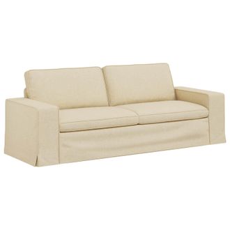 vidaXL Sof&aacute; Crema 222 X 80 X 82 Cm Tela Vidaxl