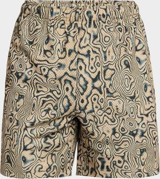 John Elliott + Co Mens Printed Mesh Practice Shorts