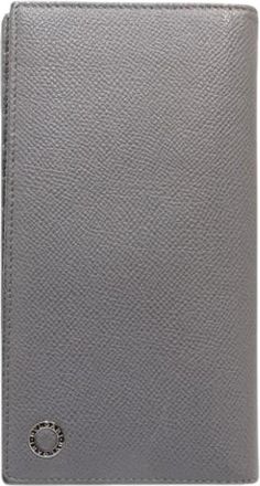Bulgari Pre-owned Long wallet (bi-fold) - Dames - Vintage Accessoires - Grijs - ONE Size - Leer - Vintage