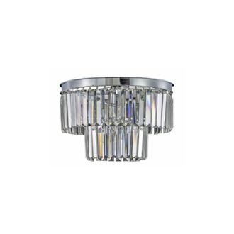 OEM Hereford Fall Mini Chrome - L&aacute;mpara De Techo De Cristal 30 Cm, Cromo